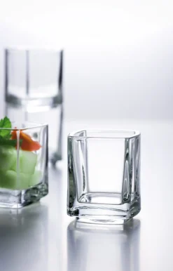 Verrine carré transparent verre pressé 5,5 cm Kube - LA ROCHERE Discount