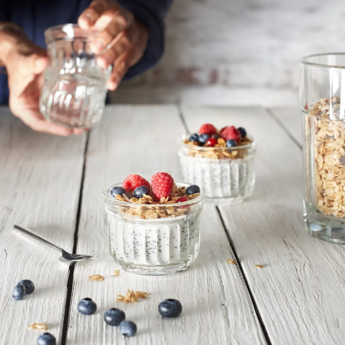 LA ROCHERE Verrine droit transparent verre pressé Ø 8,3 cm Delice Clearance