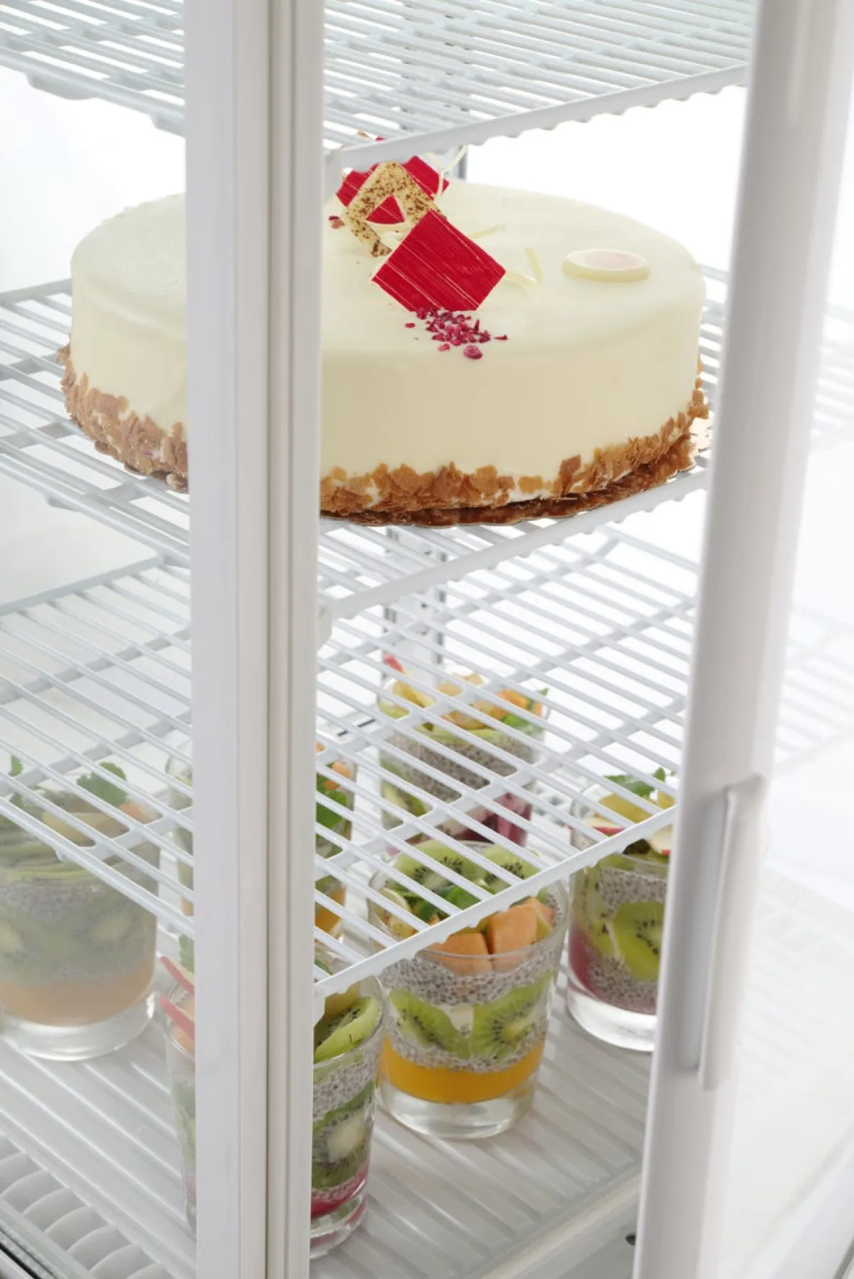Vitrine refrig 68l blanc blanc froid positif 68 L 4 niveaux - HENDI Clearance