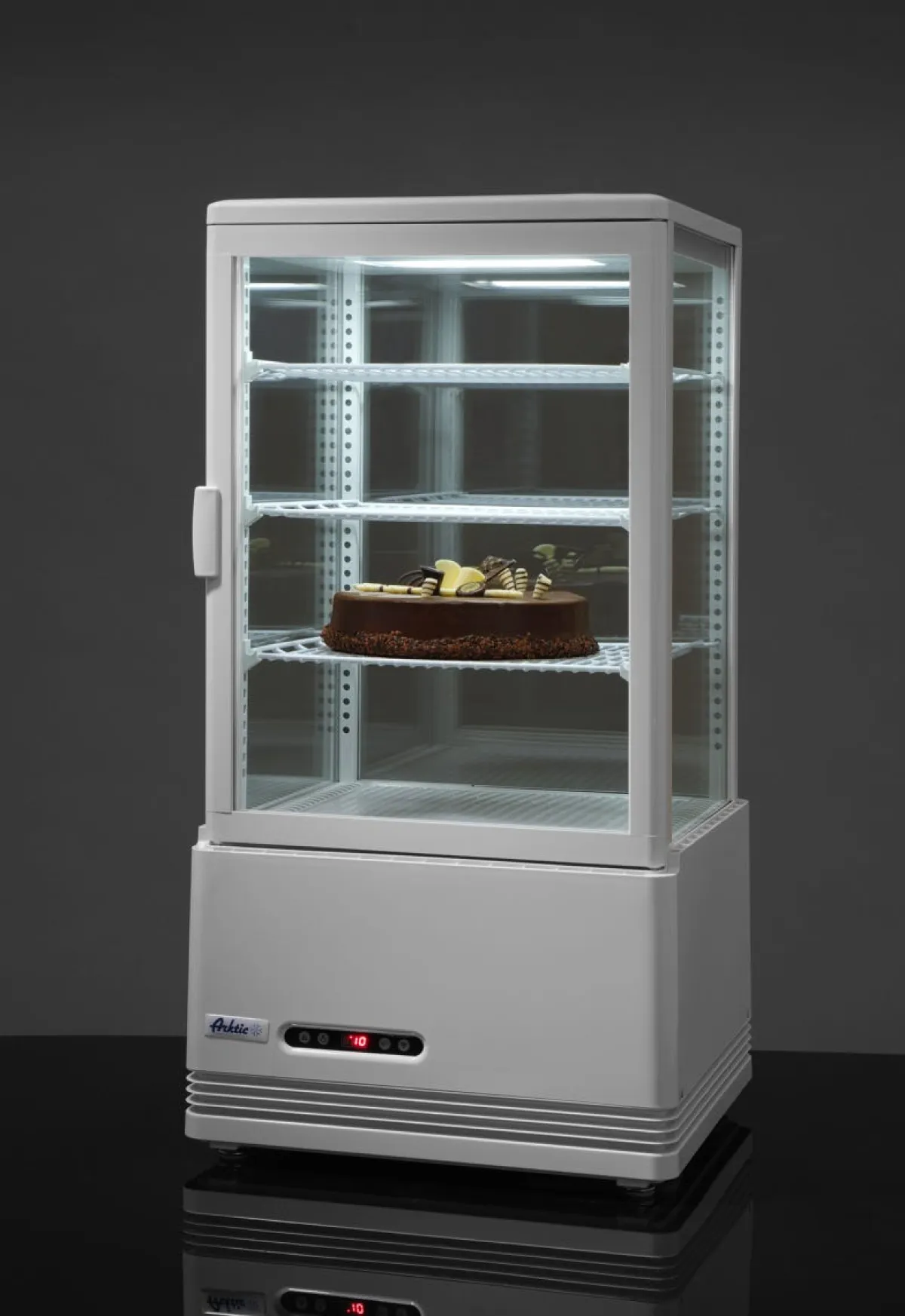 Vitrine refrig 68l blanc blanc froid positif 68 L 4 niveaux - HENDI Clearance