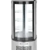 Vitrine refrig patiss. ronde 100l argent froid positif 100 m³/h 4 niveaux - HENDI Discount
