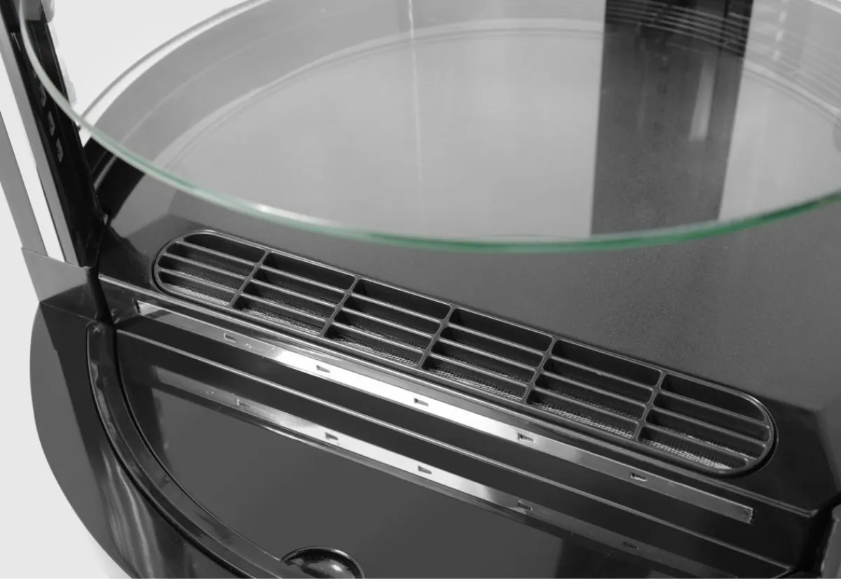 Vitrine refrig patiss. ronde 100l argent froid positif 100 m³/h 4 niveaux - HENDI Discount