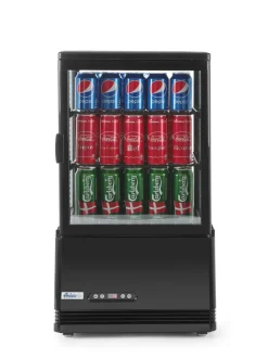HENDI Vitrine refrig table 58l ix noir froid positif 58 L 3 niveaux New