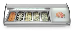 HENDI Vitrine sushi refrig 63l 5x gn 1/3 gris froid positif 5 bac(s) 5 niveaux Sale