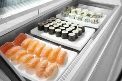 HENDI Vitrine sushi refrig 63l 5x gn 1/3 gris froid positif 5 bac(s) 5 niveaux Sale