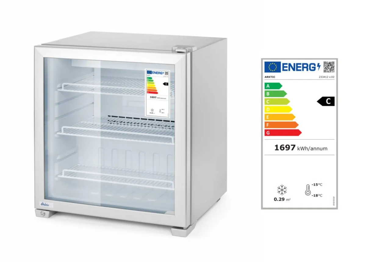 Vitrine table refrig negatif 90l argent froid négatif 90 L 4 niveaux - HENDI Hot